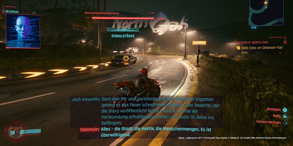 Screenshot Cyberpunk 2077 (Fotomode: Xbox Series X, 1080p) - Delamain Quest